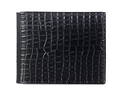 The Clownfish RFID Protected Genuine Leather Bi-Fold Wallet for Men with Multiple Card Slots (Black)