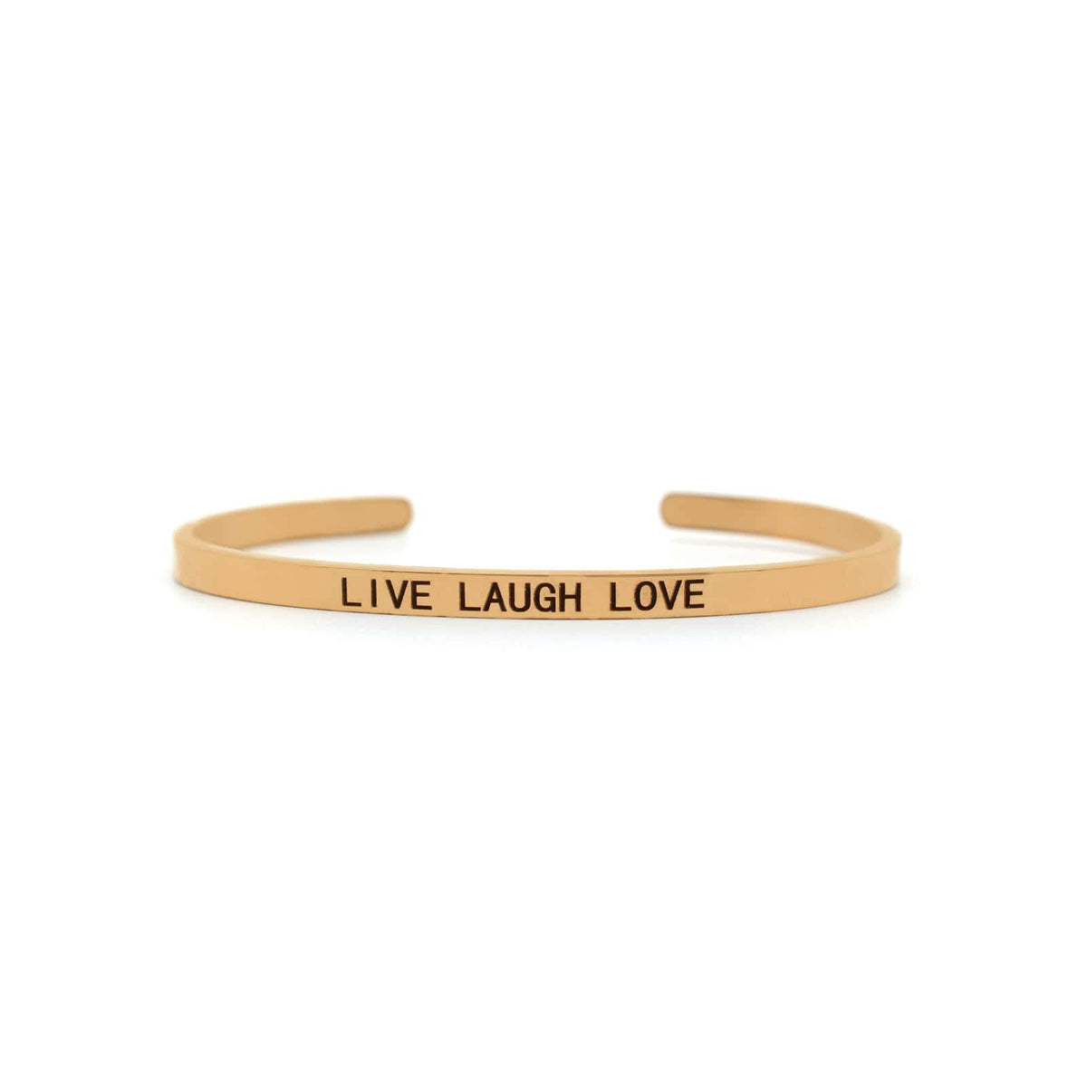 Joker & witch Live Laugh Love Rose Gold Mantra Band