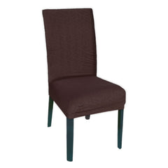 Kuber Industries Leaf Printed Elastic Stretchable Polyster Chair Cover for Home, Office, Hotels, Wedding Banquet (Brown)-50KM0999