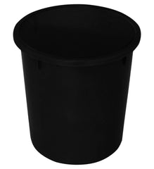 Kuber Industries Plastic Dustbin|Solid Color & Durable Plastic|Round Shape, Capicity 5 Ltr (Black)-47KM01030