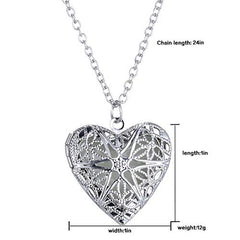 Yellow Chimes Chain Pendant for Women Silver Heart Pendant Glow-in-The-Dark Heart Locket Pendant for Girls and Women.