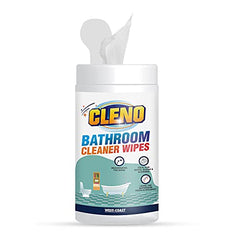 Cleno Bathroom Cleaner Wet Wipes for Shower, Wash-Basin, Floor, Taps, Commode, Glass & Accessory - 50 Wipes (Pack of 2) (Ready to Use)