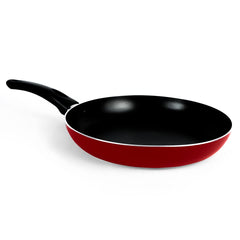 USHA SHRIRAM Non Stick Frying Pan (26cm) | Stove & Induction Cookware | Minimal Oil Cooking | Easy Grip Handle | 3 Layer Non Stick Coating | Non-Toxic & Lightweight | Red Colour