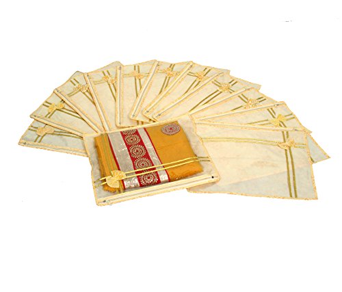 Kuber Industries™ Printed Non Wooven Saree Cover Set of 12 Pcs (Transparent)