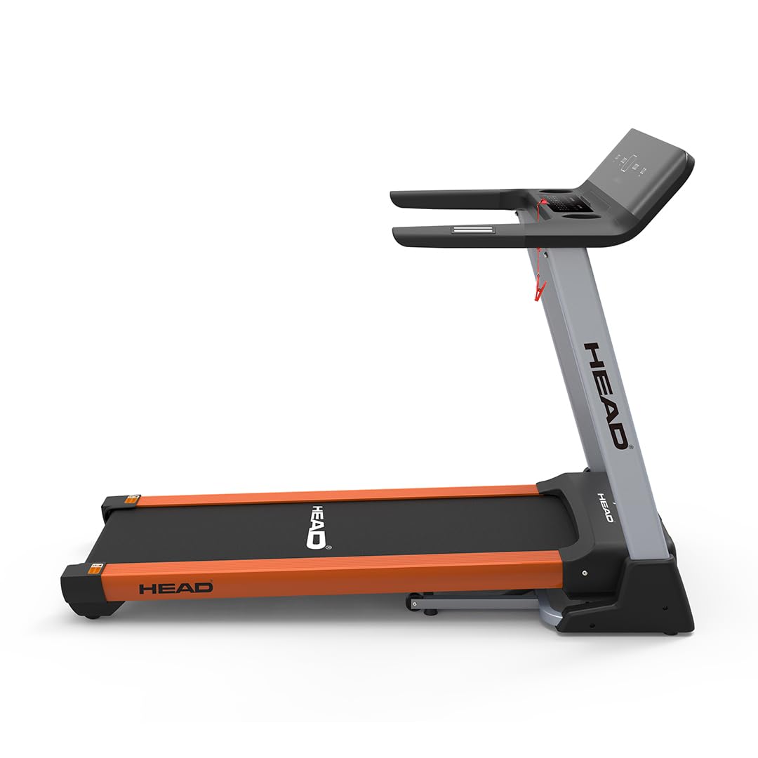 Reach ITA 6 HP Peak Motorized Treadmill | Max Speed 18 km/hr | Foldable Treadmill with Automatic Incline | Fitness Machine for Home Gym with LCD Display & Bluetooth | Max User Weight 125kg | Orange