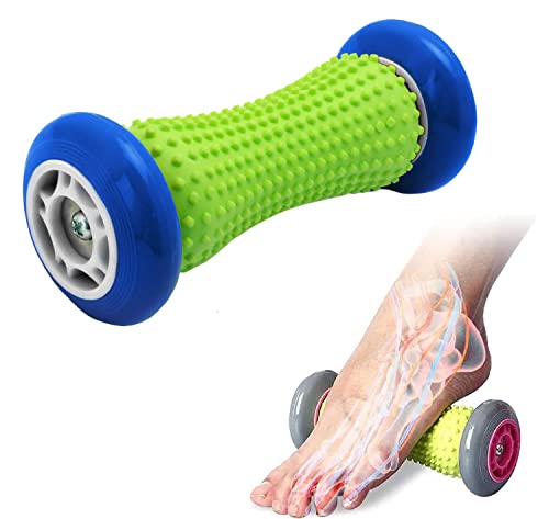 Strauss Foot/Hand Massage Roller with Wheels | Ideal for Physiotherapy, Deep Tissue Massage, Trigger Point Therapy, Muscle Knots | Acupressure Knobs & Pain Relief