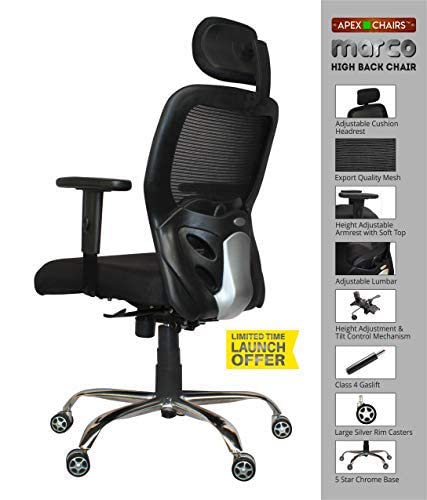 APEX Chairs Marco Chrome Base HIGH Back Office Chair