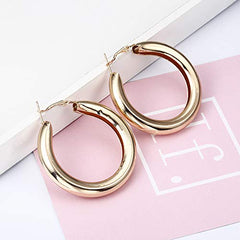 Yellow Chimes Drop Earrings for Women 3 Pairs Combo Golden Earrings Geometric Shapes Gold Plated Hoop Earrings for Women and Girls