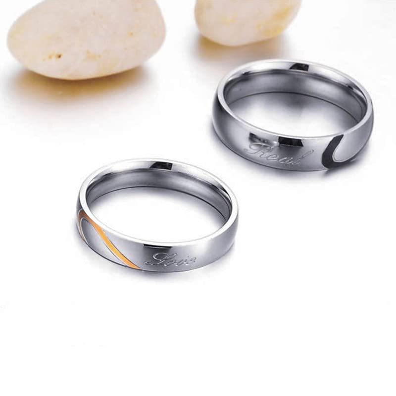 VIEN® His Queen Her King Titanium Stainless Steel Couple Rings - Vien  Creations