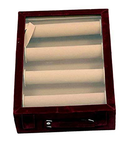 Kuber Industries Wooden 4 Rod Bangle Box, Maroon Standard