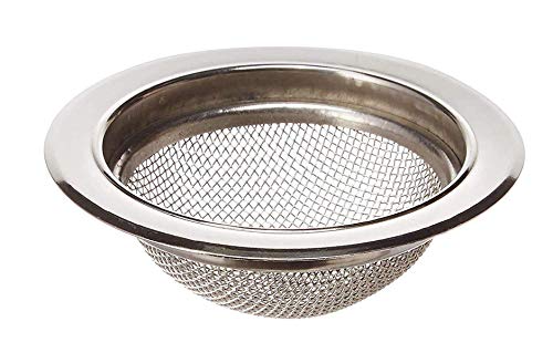 Kuber Industries Stainless Steel Strainer Kitchen Drain Basin Basket Filter Stopper Drainer Sink Jali, 11.3 cm (Silver)-KUBMART3314