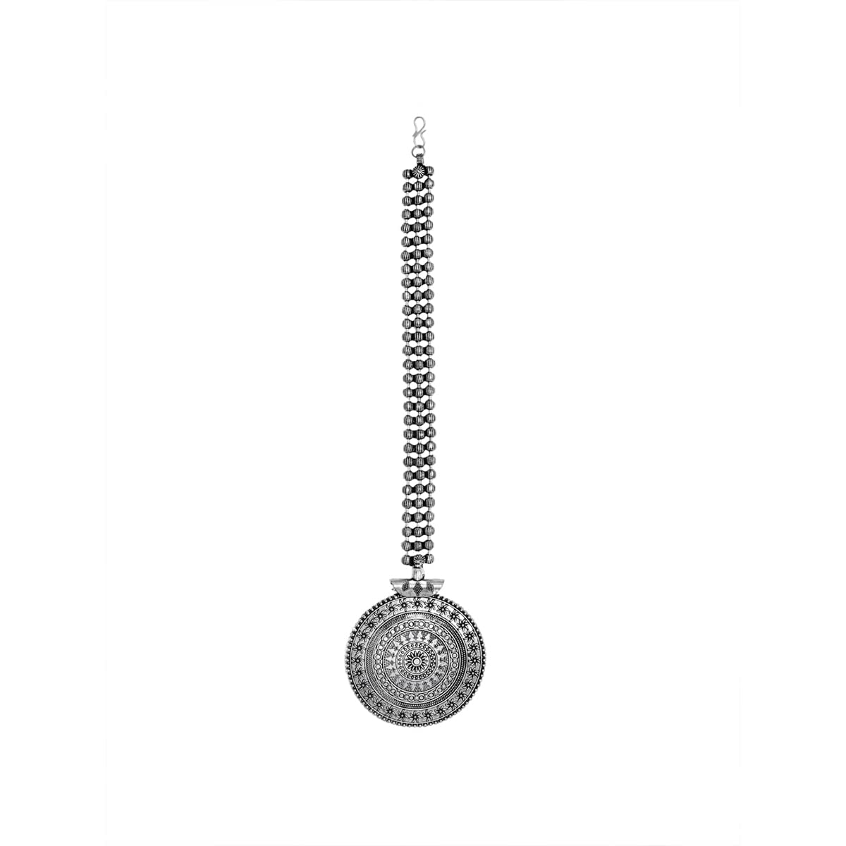 Teejh Deepa Silver Oxidised Maang Tika For Women