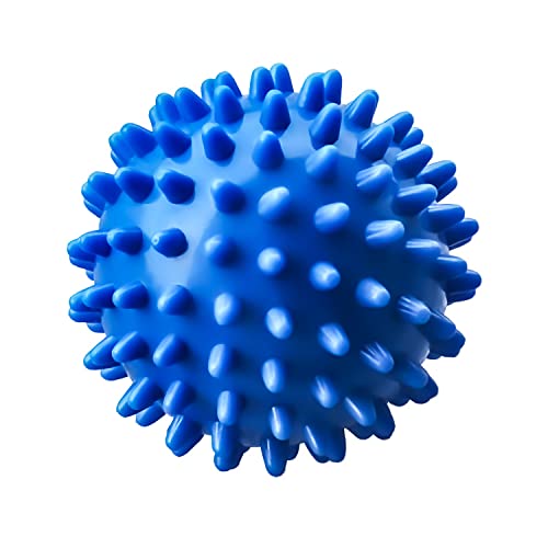 Strauss Acupressure Massage Ball, 3.5 inch | Ideal for Physiotherapy, Deep Tissue Massage, Trigger Point Therapy, Muscle Knots | Acupressure Therapy Ball for Myofascial Release & Pain Relief, (Blue)