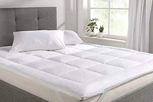 Kuber Industries Soft Microfibre 500 GSM Mattress Padding/Topper for Comfortable Sleep (White, 6ft x 6.5ft) - CTKTC13962