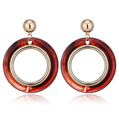 Yellow Chimes Western Party Ware Resin Dropping Circle Earring Resin Drop Earring for Women and Girls