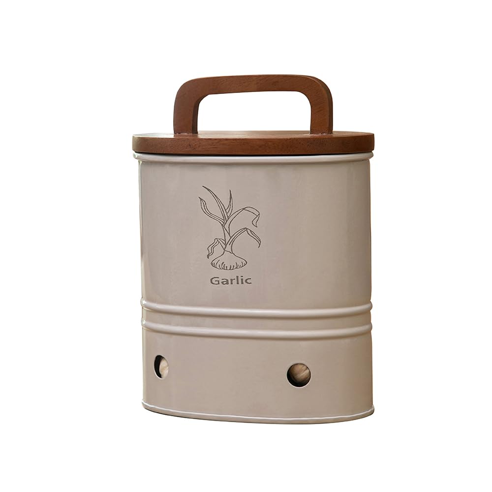 Buy Canny onion storage barrel with wooden lid Online - Ellementry