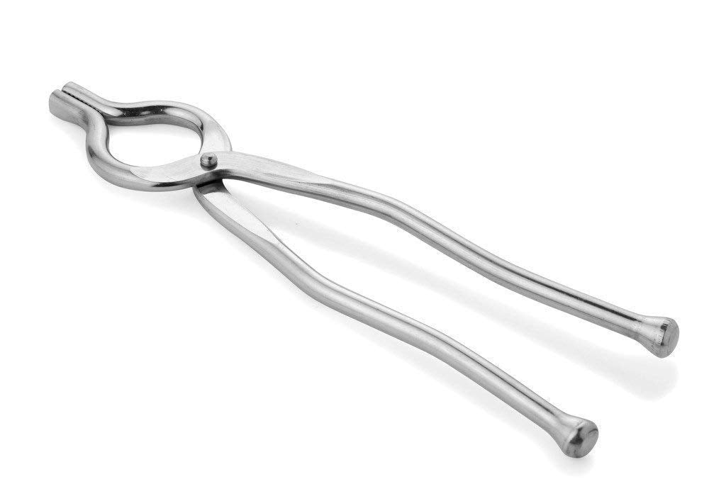 Kuber Industries Stainless Steel Pakkad, Sansi, Tong, Kitchen Tool pincer, Chimta, Utility Holder (Silver)-KUBMARTK10371