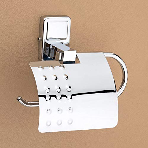Plantex Darcy Stainless Steel 304 Grade Toilet Paper Roll Holder/Toilet Paper Holder in Bathroom/Kitchen/Bathroom Accessories (Chrome)