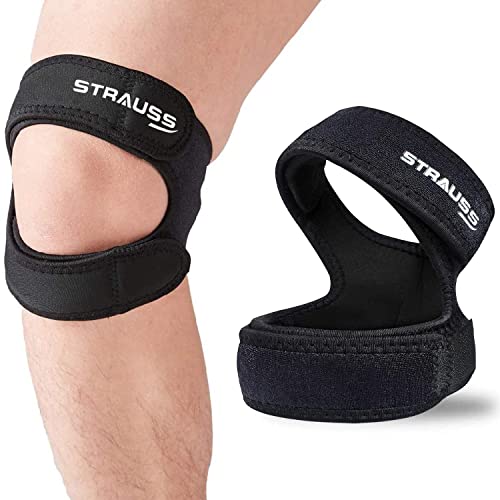 Strauss Patellar Knee Support Dual Strap,Black