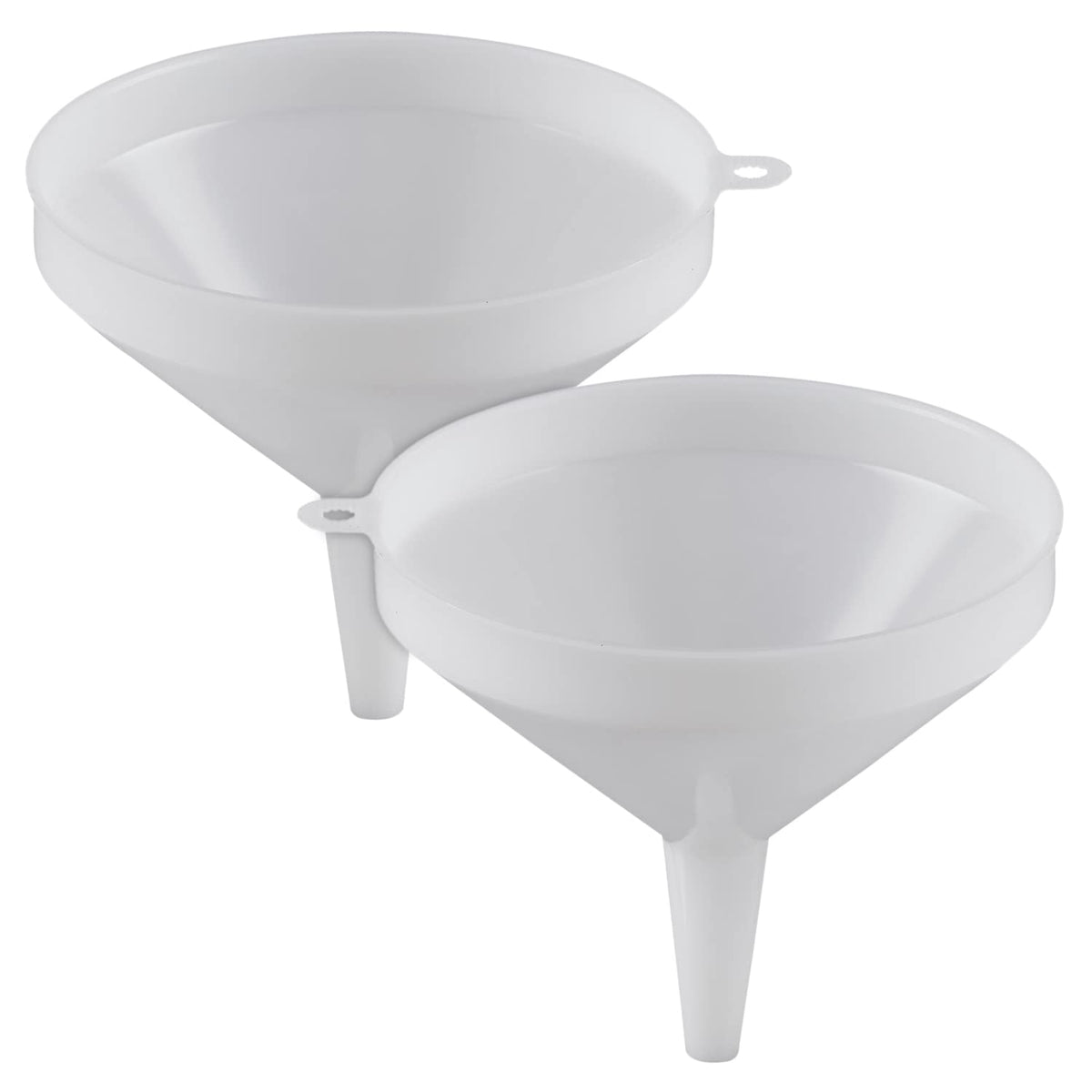 Heart Home Multiuses Wide-Mouth Plastic Funnel for Pouring- Pack of 2 (Tranasparent) -50HH01123