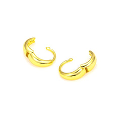 Yellow Chimes Earrings for Women and Girls Golden Crystal Hoops | Gold Plated Clip On Earrings Golden Hoop Earrings for Women | Birthday Gift for girls and women Anniversary Gift for Wife