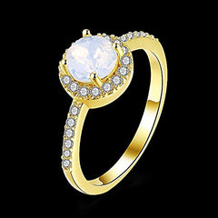 Yellow Chimes Fashion Collection Crystal Gold Plated Ring for Women & Girls