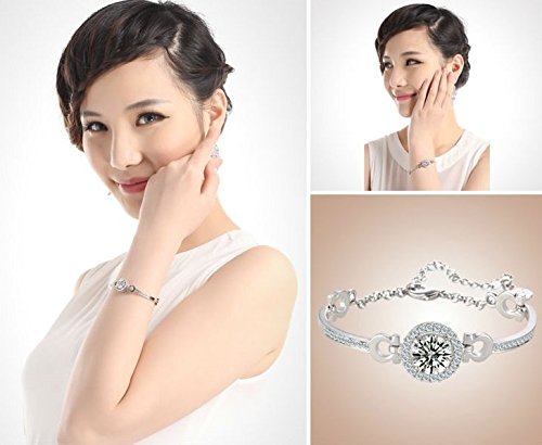YELLOW CHIMES Swarovski Elements Solitaire Designer Bracelet for Women and Girls…