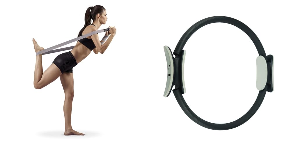 HEAD Yoga Belt & Pilates Ring | Belt: 3.8 Feet | Training Ring: 38 CM