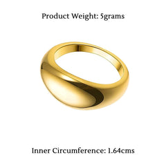 Yellow Chimes Wedding Ring For Women Gold Plated and and Girls (Design-1, Gold)