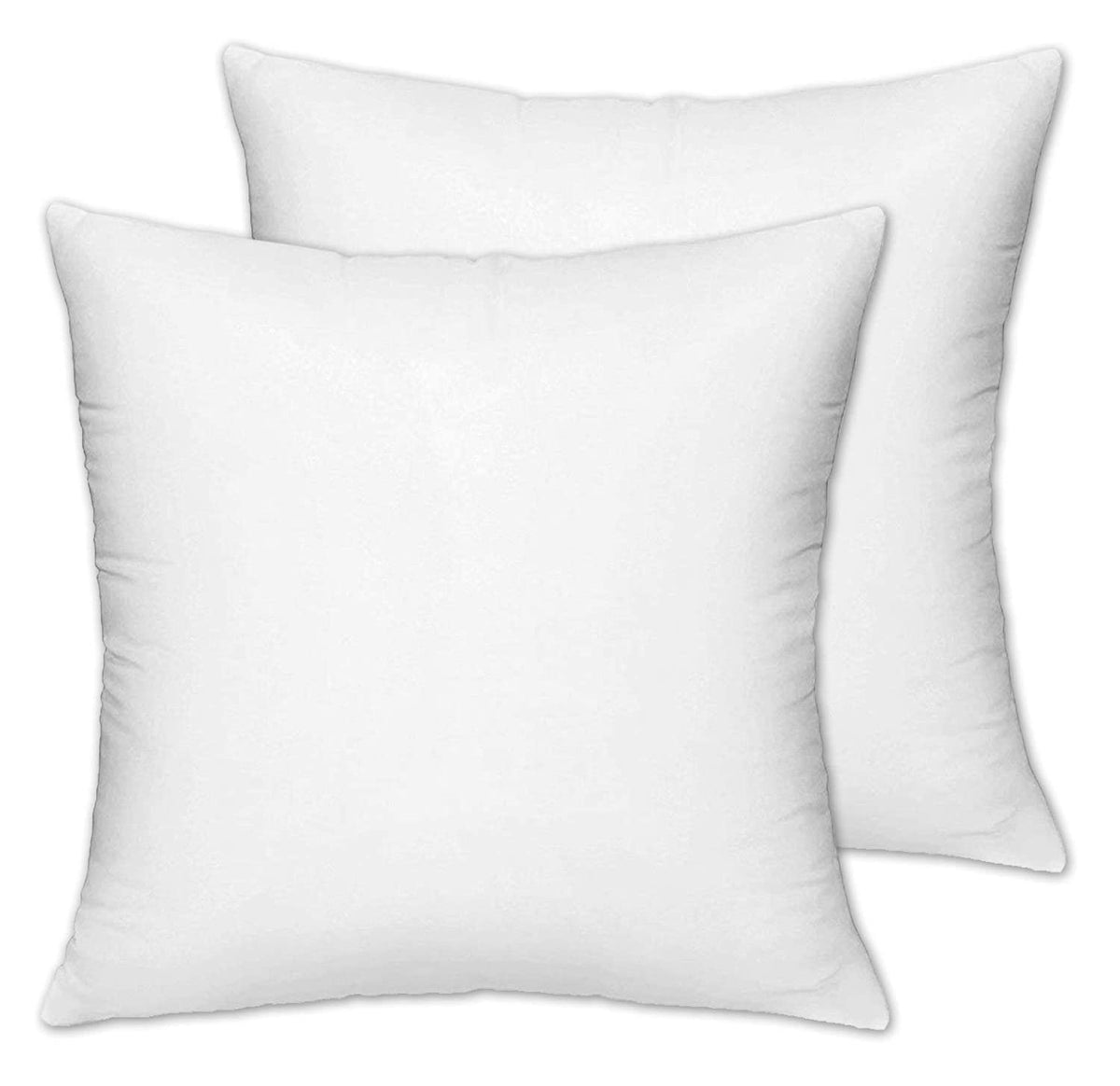 Heart Home Microfiber Square Throw Cushion Filler Bed and Couch Cushion Indoor Decorative Cushion, 12"x12"-Pack of 2 (White)-HS_38_HEARTH21165