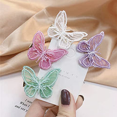 Yellow Chimes Hair Clips for Girls 7 Pcs Hairclip Set for Kids Butterfly Charm Hair Clips Hair Accessories for Toddlers and Kids Girls.