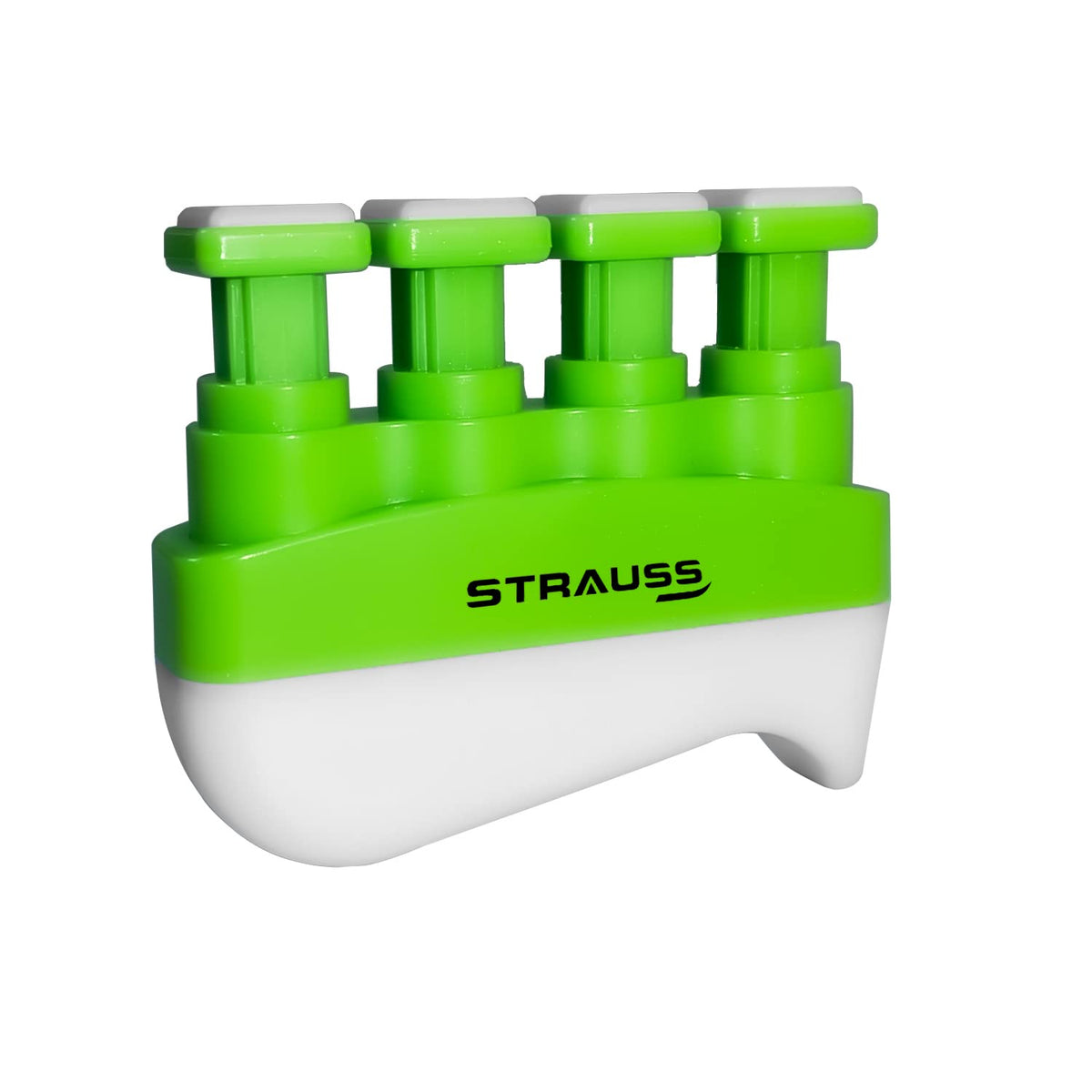 Strauss Adjustable Square Finger Hand Grip | Grip Strength Trainer & Finger Strengthener | Veins Strengthener & Forearm Grip Resistance Trainer | Hand Gripper for Men and Women,(Green)