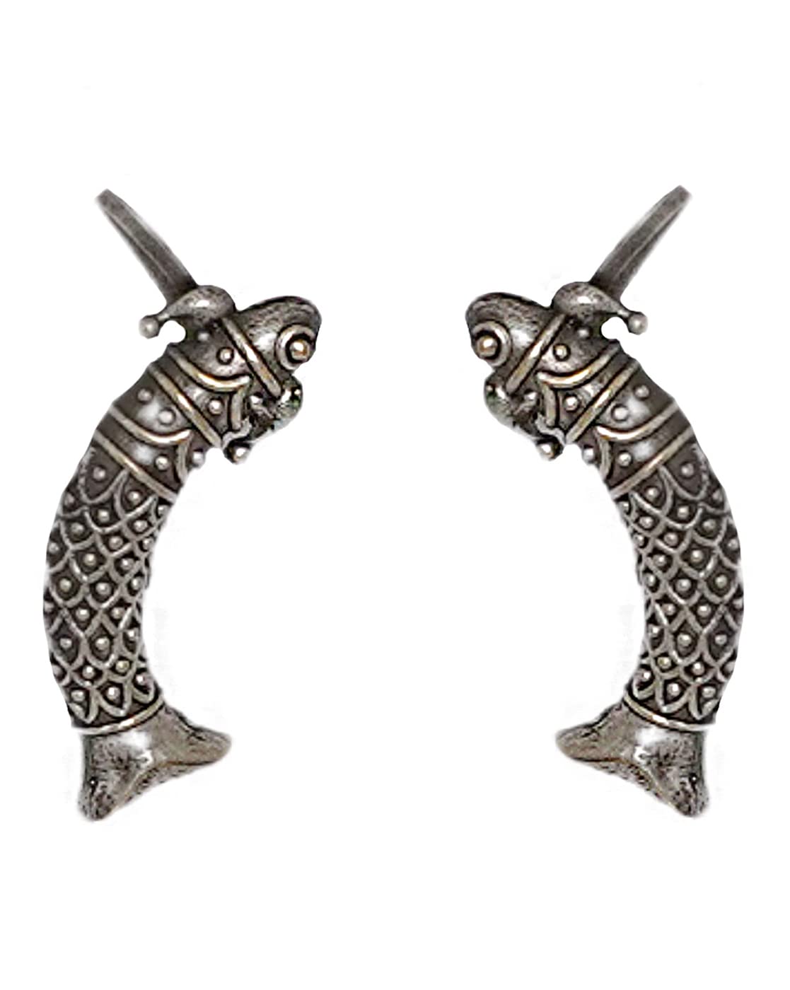 Teejh Yasti Silver Oxidised Earrings For Women