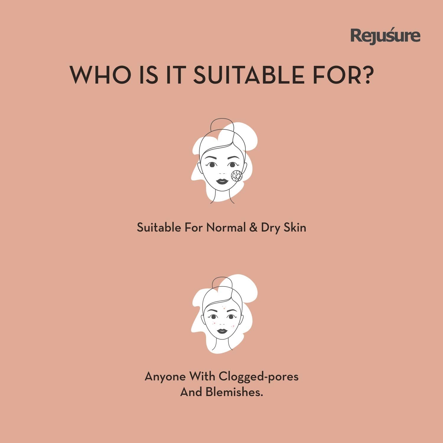 Rejusure Ceramide 2% + Hyaluronic Acid 1% Powerful Face Moisturizer for Dry Skin – 50ml