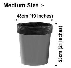 Kuber Industries Medium OXO-Biodegradable Waste Bags|30 Bags Roll|Leak Proof & Odour Free|Easy Disposal|Size 48 x 53 CM (Black, plastic)-HS41KUBMART24020