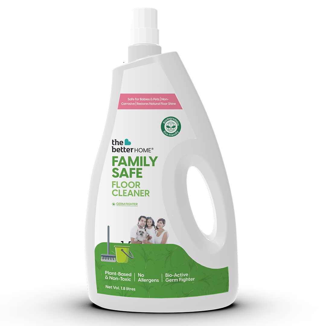 The Better Home Floor Cleaner & Re-fill Pouch | Eco-Friendly, Non-Toxic, Non Corrosive| |Odour-Free| Baby Safe & Pet Safe | Skin Friendly | Pack of 2 (500 ml each)