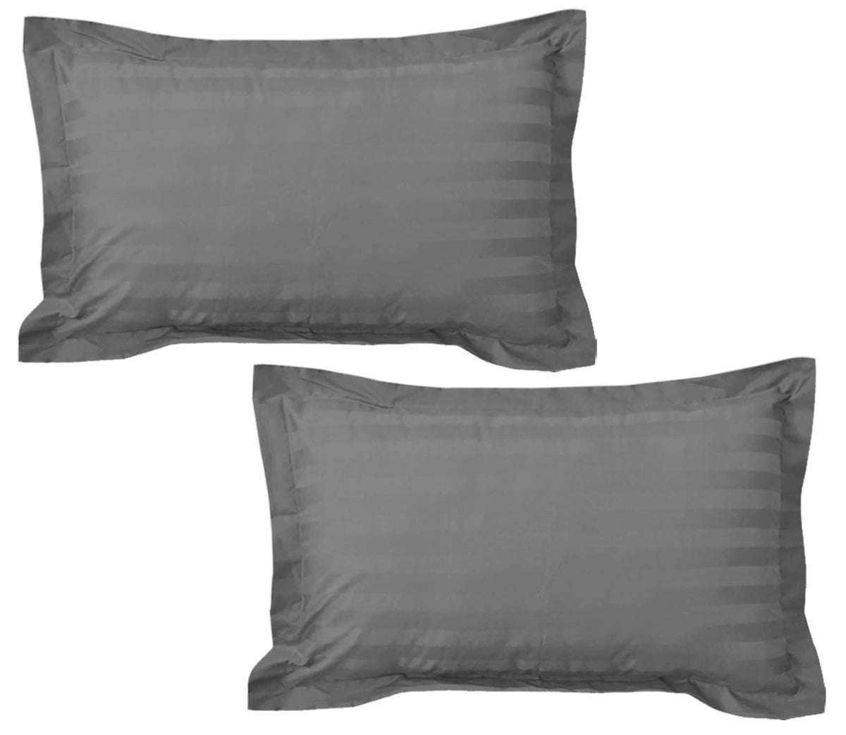 Kuber Industries Lining Design Cotton Pillow Cover- 18x28 Inch, Set of 2 (Grey)-HS43KUBMART26754, Standard