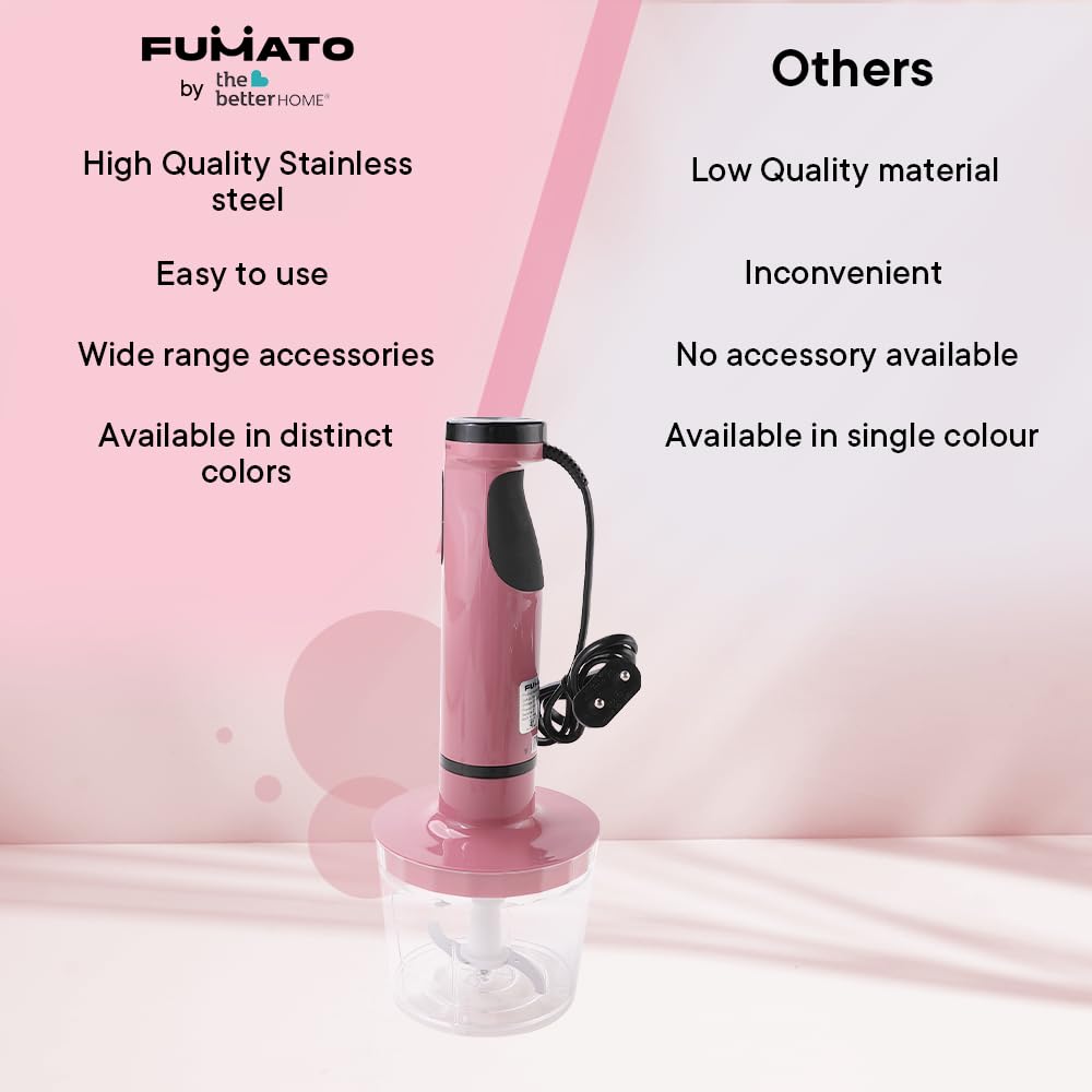 The Better Home Fumato 4 In 1 Electric Hand Blender,Chopper,Frother & –  GlobalBees Shop