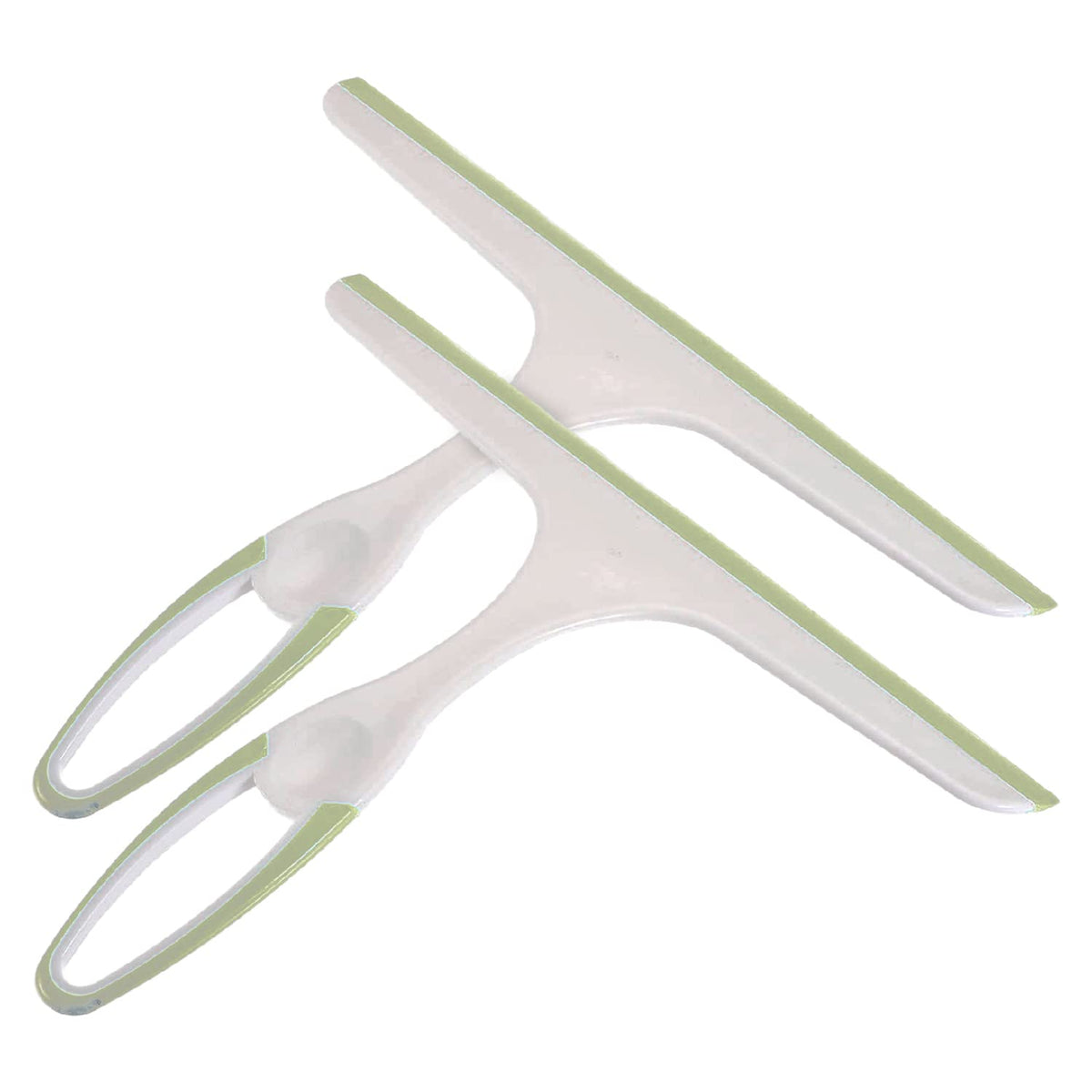 Kuber Industries Kitchen Wiper|Plastic Kitchen Slabs Wiper|Wiper for Cleaning Slabs with Anti-Slip Handle|Ideal for Windows|Glass & Car Windshield|Pack of 2 (Light Green)