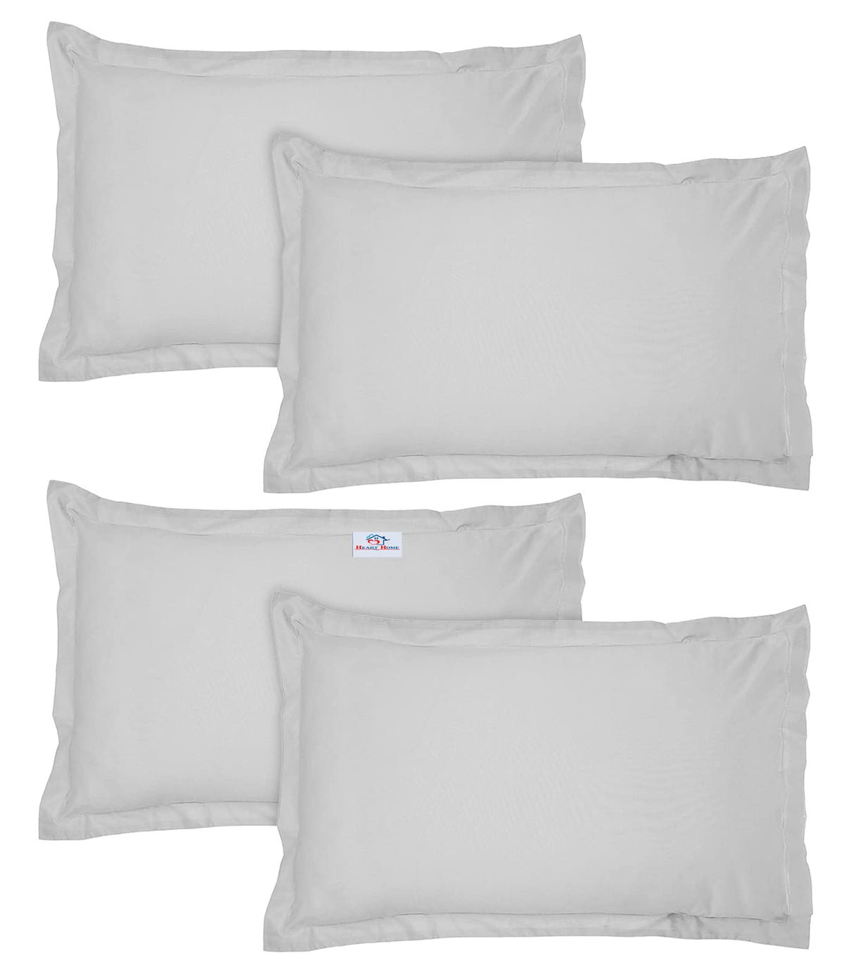 Heart Home Breathable & Soft Cotton Pillow Cover for Sofa, Couch, Bed - 29x20 Inch, Set of 4 (White) 52HH4040