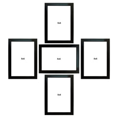 Kuber Industries Collage Photo Frame For Living Room, Wall Set of 5 (Black) Size: 6x8-5 Pc.