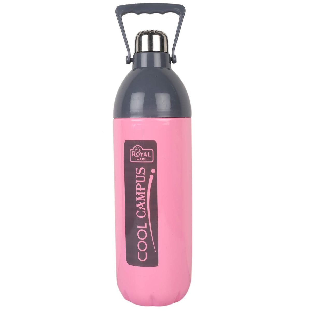 Kuber Industries Plastic Insulated Water Bottle with Handle 2200 ML (Pink) -CTLTC12693, Standard