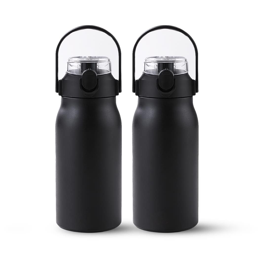 Homestic Water Bottle | Vacuum Insulated Travel Bottle | Hot & Cold Water Bottle | Sipper Lid & Handle Water Bottle | 1000 ML | Pack of 2 | HH-22111A | Blue