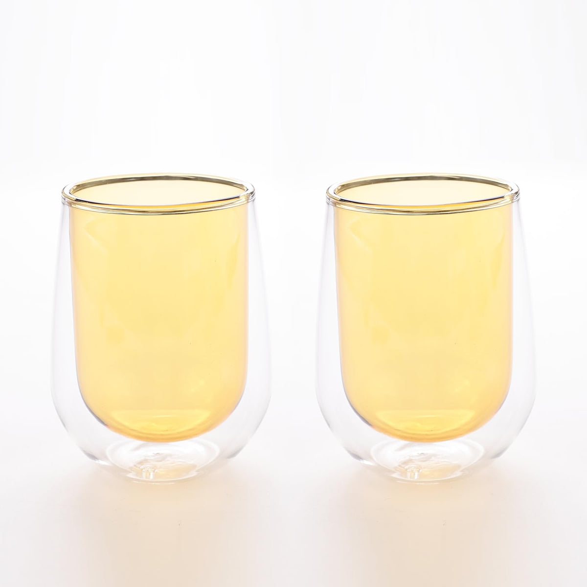 UMAI Colored Double Walled Cup|190ml|YC002-YEL|Yellow|Pack of 2