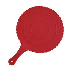 Heart Home Plastic Lightweight Handfan|Hath Pankha|Beejna for Natural Cooling Air Home Decor and Travel Useful, Pack of 12 (Red)