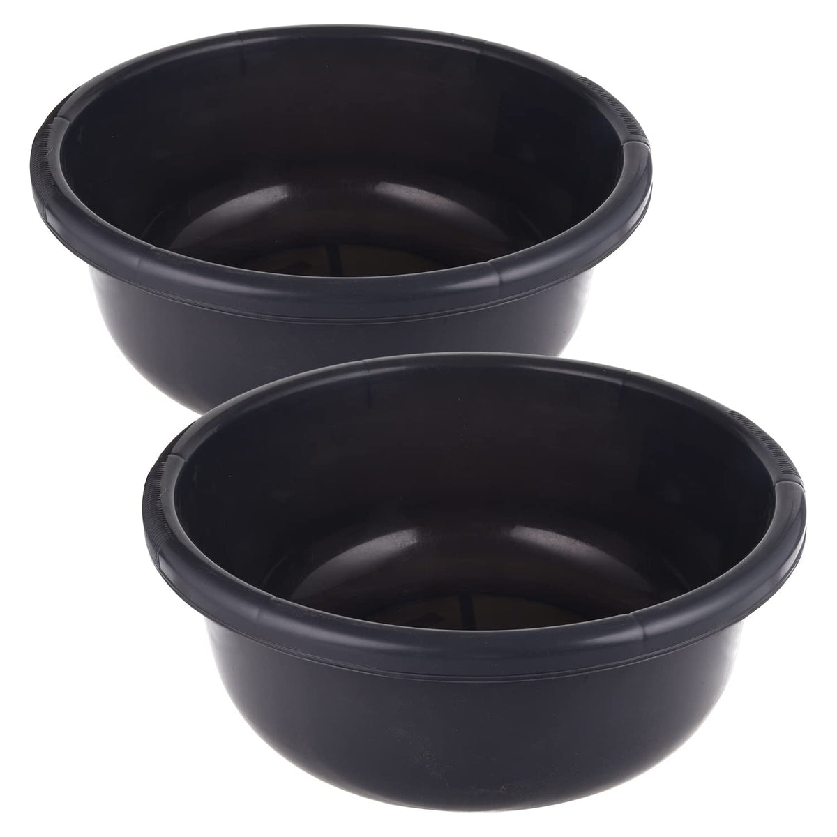 Kuber Industries Bath Tub|Versatile Plastic Utility Gaint Tub|Durable Deep Tub for Baby Bathing|Washing Clothes|Feeding Pan|26 Liter|Pack of 2 (Grey)