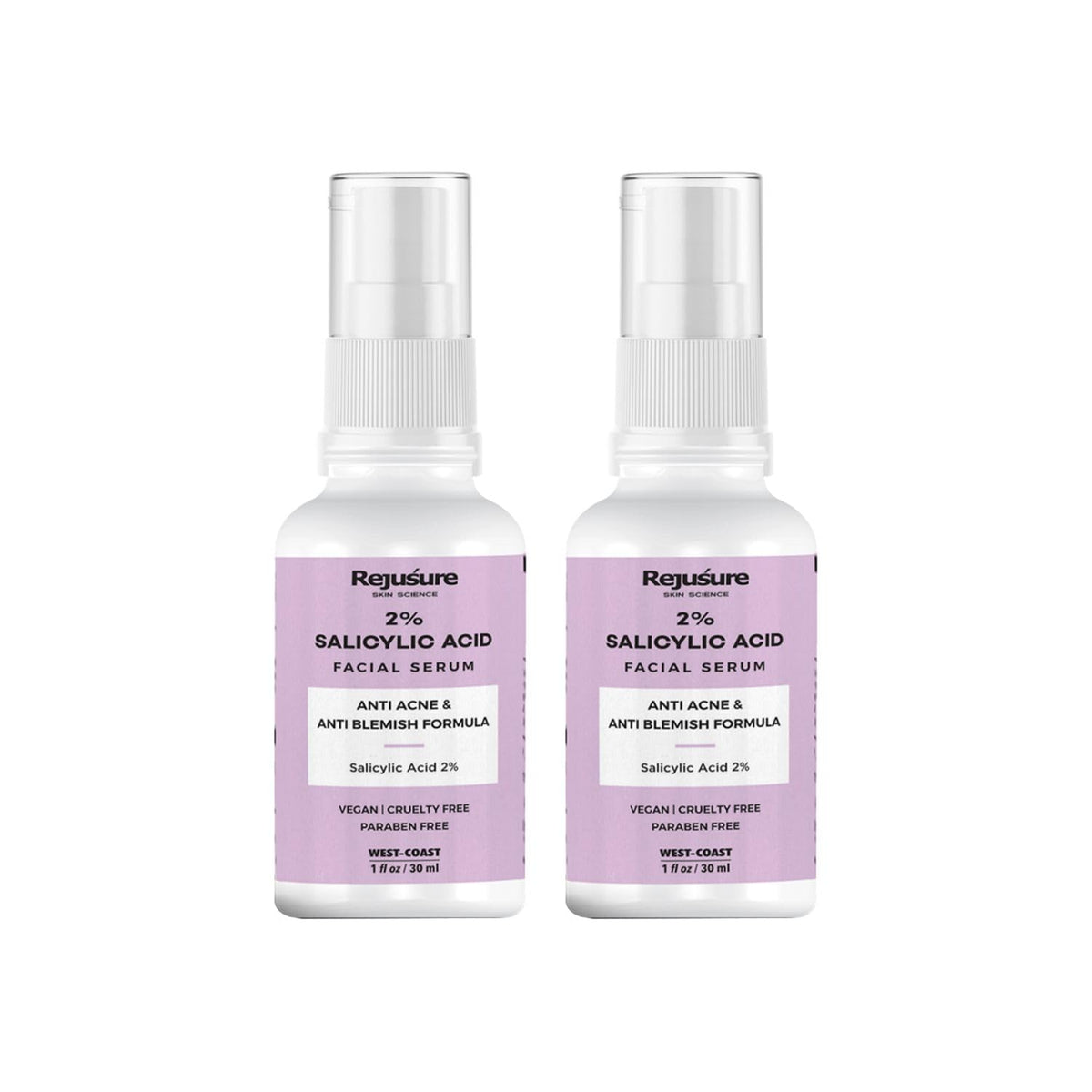 Rejusure 2% Salicylic Acid Facial Serum - 30ml (Pack of 2)