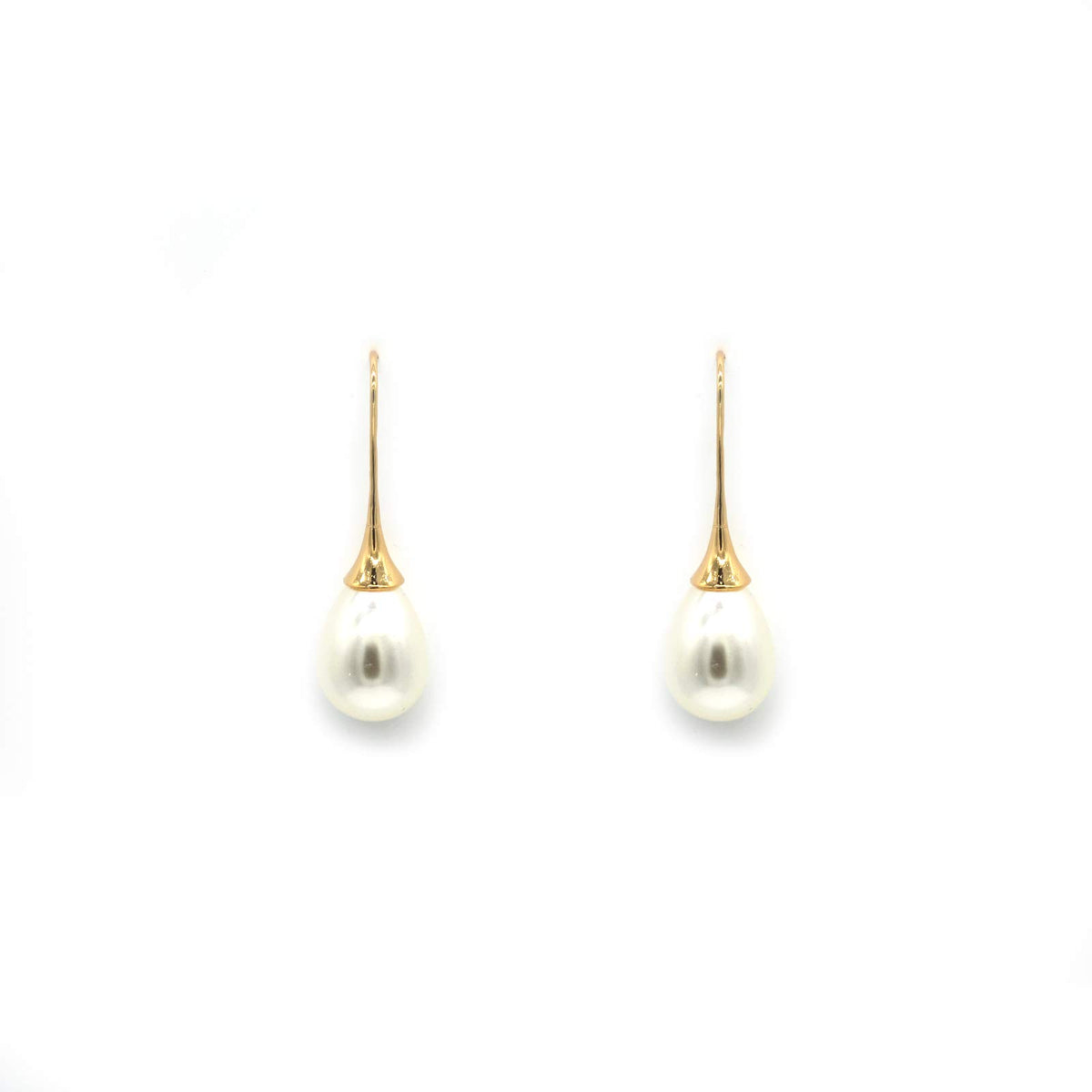 Joker & Witch Pearly Gold Earrings for Women