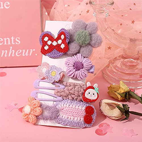 Melbees by Yellow Chimes Hair Clips for Girls Kids Hair Clip Hair Accessories For Girls Cute Characters Pretty Snap Hair Clips for Baby Girls 8 Pcs Purple Alligator Clips for Hair Baby Hair Clips For Kids Toddlers