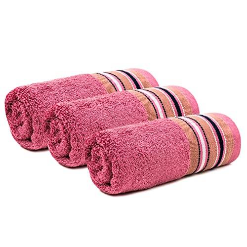 Mush Designer Bamboo Face Towel -Ultra Soft, Absorbent & Quick Dry Towel for Bath, Beach, Pool, Travel, Spa and Yoga (Ruby Red, Face Towel, Set of 3) Face Towels Ruby Red